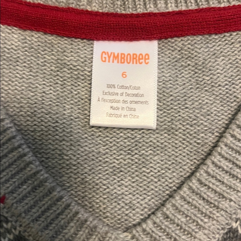 Gray Sweater Vest with Red Truck Design - Picture 3 of 4